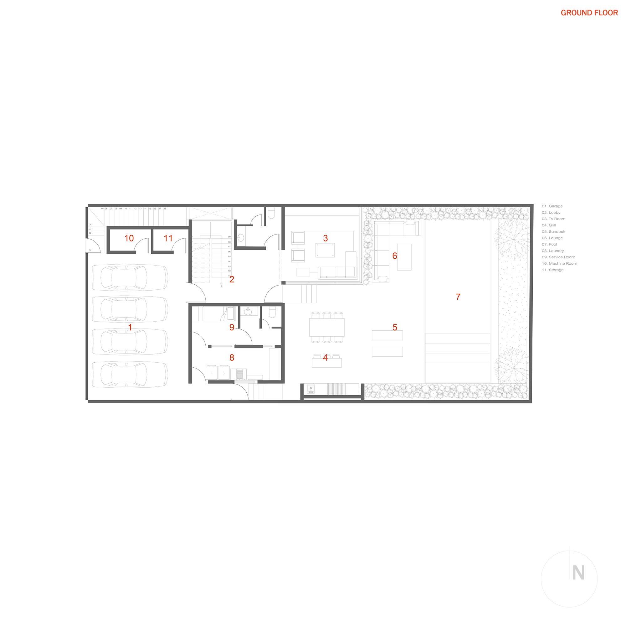 Magnolia House, plan